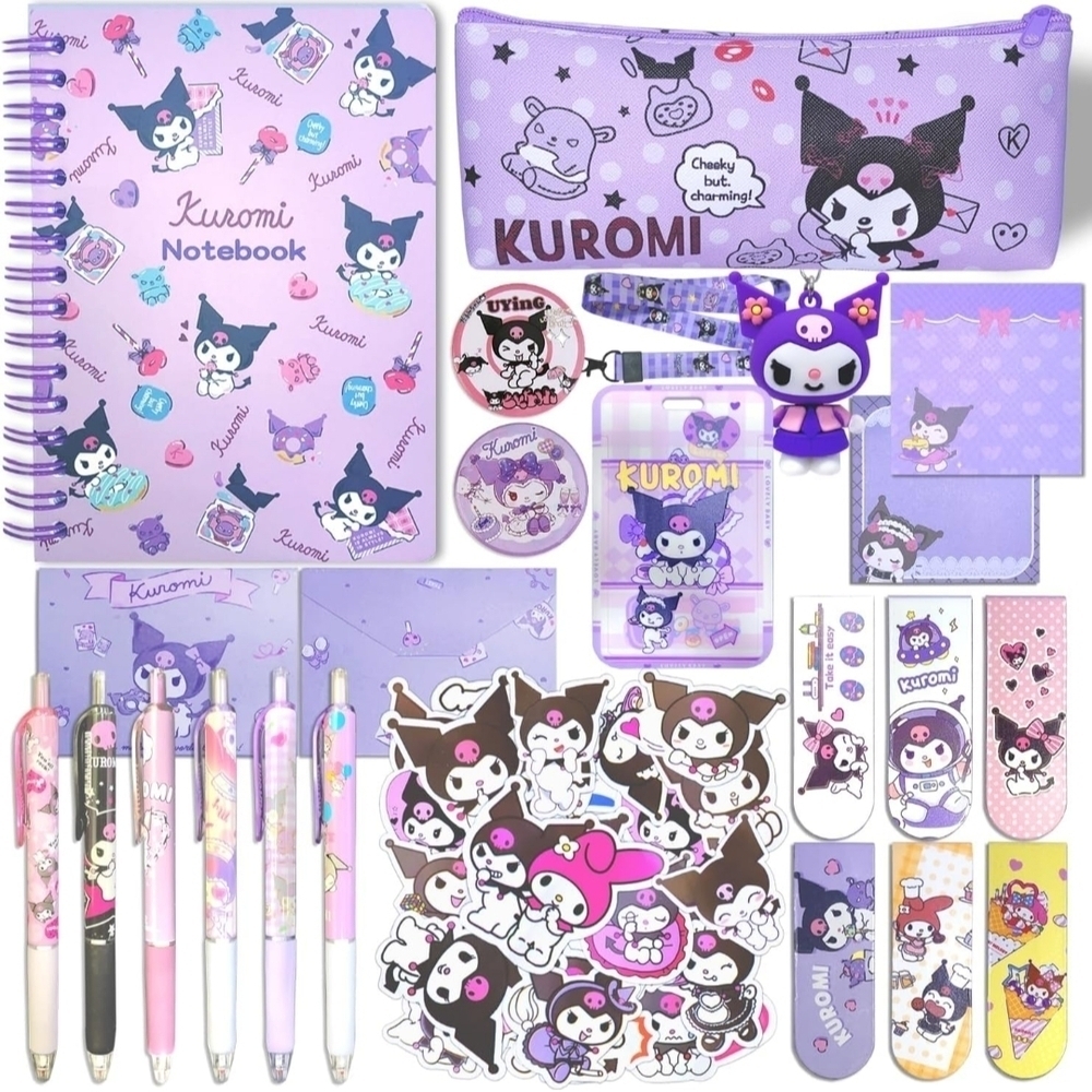 Purple Cartoon Character Accessories Set Kuromi Sanrio